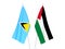 Palestine and Saint Lucia flags