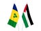 Palestine and Saint Vincent and the Grenadines flags