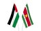 Palestine and Suriname flags