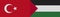 Palestine and Turkey Turkish Fabric Texture Flag