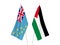 Palestine and Tuvalu flags