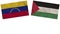Palestine and Venezuela Flags Together Paper Texture Illustration