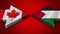 Palestine vs Canada Arrow Flags â€“ 3D Illustrations