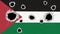 Palestinian flag perforated with bullets