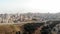 Palestinian refugees camp Anata Behind concrete Wall Aerial view