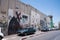 Palestinian side of the Israeli separation wall in Bethlehem with graffiti art