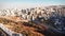 Palestinian Town Behind concrete Wall Aerial view