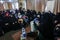 Palestinian women loyal to Hamas organize activities in a mosque