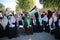 Palestinian women loyal to Hamas take part in a protest against Israel`s plan to annex parts of the Israeli-occupied West Bank