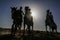 Palestinians attend a local horse racing on the land of the destroyed Gaza International Airport