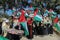 Palestinians make scenes simulating the settlers storming Al-Aqsa Mosque and Shuafat camp