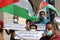 Palestinians stage a protest against the normalization deal between Bahrain-United Arab Emirates` UAE and Israel