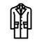 paletot outerwear male line icon vector illustration