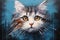 palette knife textured painting cat adorable kitty cute animal beautiful cat