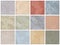 A palette of textures of colored travertine is a decorative covering for walls