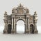 Palladian Architecture Medieval Entrance Gate 3d Model For Cartoon