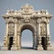 Palladian Architecture Medieval Entrance Gate 3d Model For Cartoon