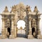 Palladian Architecture Medieval Entrance Gate 3d Model For Cartoon