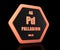 Palladium chemical element periodic table symbol 3d render