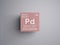 Palladium. Transition metals. Chemical Element of Mendeleev\\\'s Periodic Table.. 3D illustration