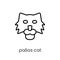 Pallas cat icon. Trendy modern flat linear vector Pallas cat icon on white background from thin line animals collection