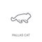 Pallas cat linear icon. Modern outline Pallas cat logo concept o