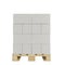 Pallet of aerated concrete blocks on white background