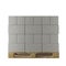 Pallet of aerated concrete blocks on white background