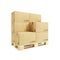 Pallet with cardboard boxes