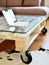 Pallet design table in modern living house