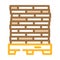 pallet peat color icon vector illustration