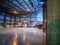 Pallet racks inside a cement plant. Loading shop of cement plant