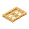 Pallet wooden vector icon. Isometric vector icon isolated on white background pallet wooden.
