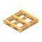 Pallet wooden vector icon. Isometric vector icon isolated on white background pallet wooden.