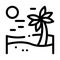 Palm Desert Icon Vector Outline Illustration