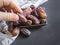 Palm fruit in hand. turkish and islamic ramadan fruit