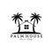 palm house logo vector illustration design