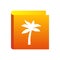 Palm icon for Travel Company. Tropic Palm Tree orange color on vector Logotype symbol for Tourist Agency