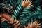 Palm Leaf Pattern, Lush Jungle Background, Exotic Tropic Foliage, Palm Leaves, Abstract Generative AI Illustration