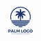 Palm logo with monoline style