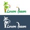 Palm logo. Toucan. Three parrots.