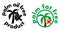 Palm oil/fat free product icon. Tree and drop symbol with cross. Black and white, or colour sign version.