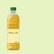 Palm Oil and vegetable oil bottle design isolated on a over green background. design vector illustration eps