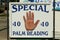 Palm Reading Sign