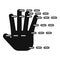 Palm scanning icon simple vector. Biometric signature