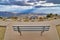 Palm Springs and Bermuda Sand Dunes view from bench at Joshua Tree National Park