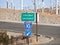 Palm Springs Desert Freeway Sign with Windmills