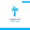 Palm, Tree, Brazil Blue Business Logo Template