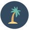 Palm Tree Color Vector icon which can be easily modified or edit