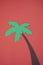 Palm tree cut out on bright construction paper